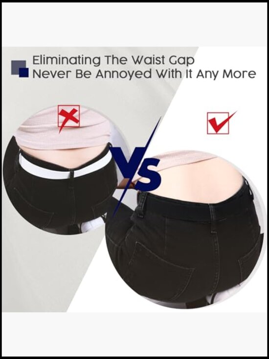 No Show Invisible Elastic Belt with Flat Buckle for Women Men main image 6